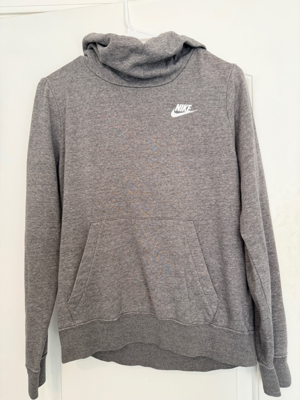 Nike Gray Hoodie with White Swoosh Logo